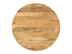 Mesa de comedor Ø110x78 cm Madera maciza de mango y acero