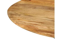 Mesa de comedor Ø110x78 cm Madera maciza de mango y acero