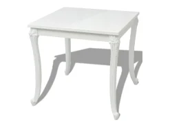 Mesa de comedor 80x80x76 cm blanco brillante
