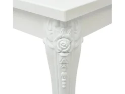 Mesa de comedor 80x80x76 cm blanco brillante