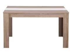 Mesa de comedor 135x80x75 cm blanca marrón