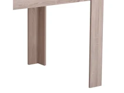 Mesa de comedor 135x80x75 cm blanca marrón