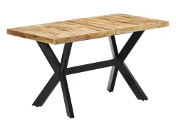 Mesa de comedor 140x70x75 cm Madera maciza de mango en bruto