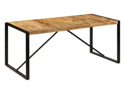 Mesa de comedor 180x90x75 cm madera maciza de mango