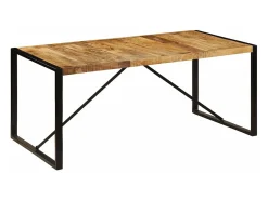 Mesa de comedor 180x90x75 cm madera maciza de mango