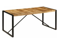 Mesa de comedor 180x90x75 cm madera maciza de mango