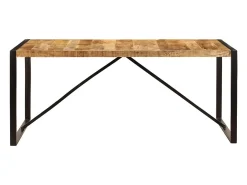 Mesa de comedor 180x90x75 cm madera maciza de mango