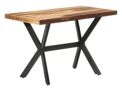 Mesa de comedor 120x60x75 cm Madera acabado miel