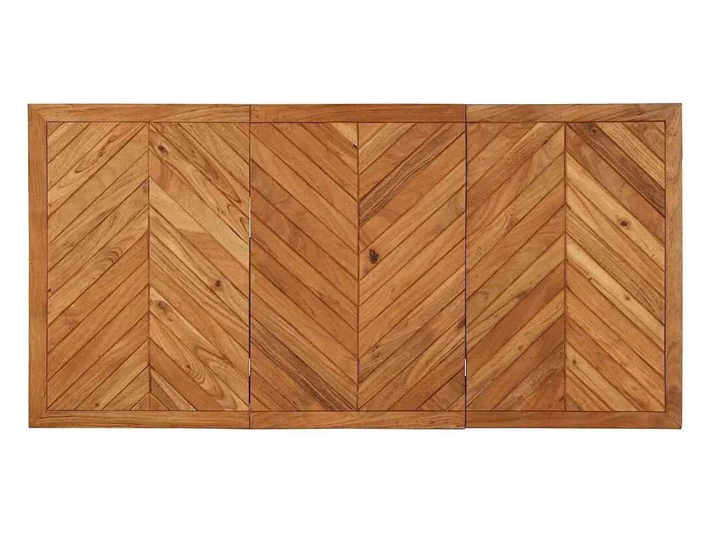 Mesa de comedor 140x70x75 cm madera maciza de acacia