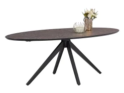 Mesa de comedor 200x95x76 cm Marrón Estilo industrial