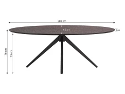 Mesa de comedor 200x95x76 cm Marrón Estilo industrial