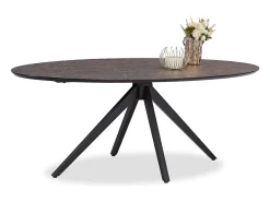 Mesa de comedor 200x95x76 cm Marrón Estilo industrial