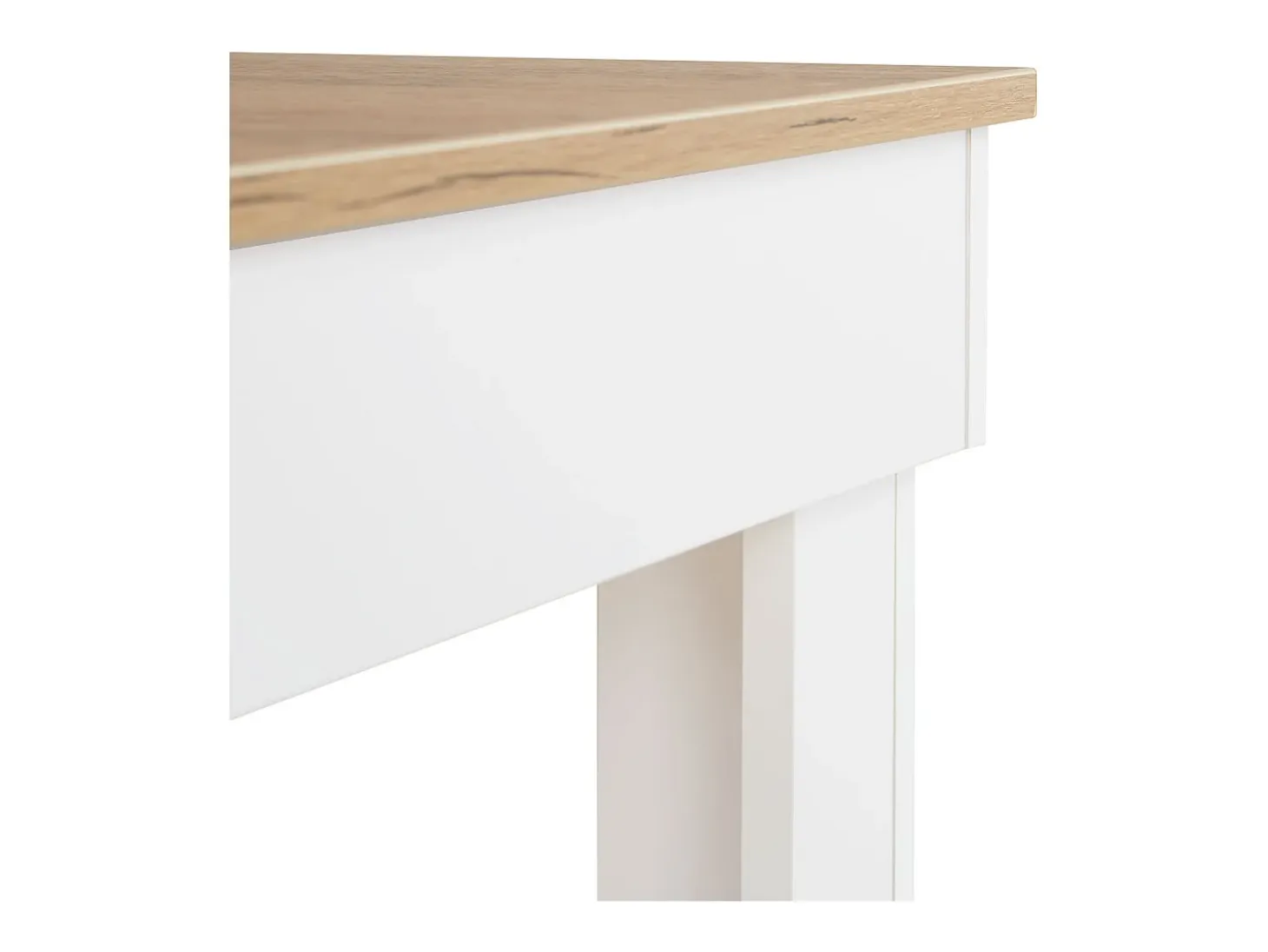 Mesa de comedor 90x73x60 cm roble blanco