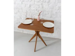 Mesa de comendor rectangular pequena Jubi 55x80cm Roble