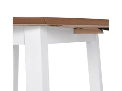 Mesa de hojas abatibles redonda MDF blanca