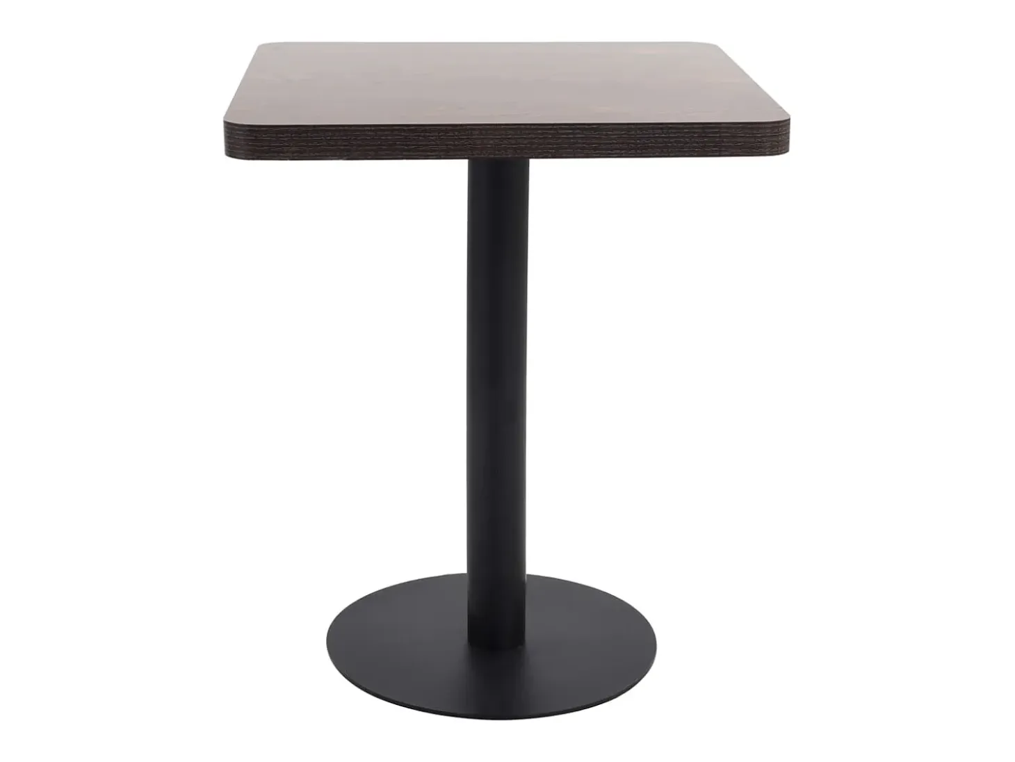 Mesa de jardín bistró MDF marrón oscuro 60x60 cm