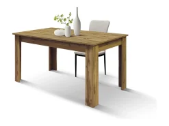 Mesa de madera, acabado roble rústico, extensible 120x80 cm - 160x80 cm - ZAGABRIA