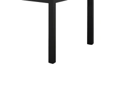 Mesa de madera blanca, estructura de metal antracita 80x80 - RAVENNA