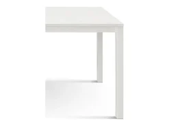 Mesa de madera blanca, marco de metal blanco 80x80 - RAVENNA