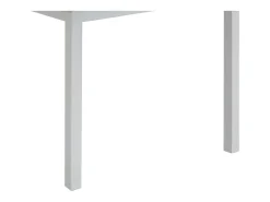 Mesa de madera blanca, marco de metal blanco 80x80 - RAVENNA