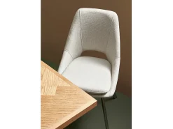 Mesa de madera natural y patas de acero 180 x 90 cm - DUKAT