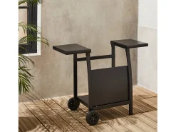 Mesa de plancha con 2 quemadores negro