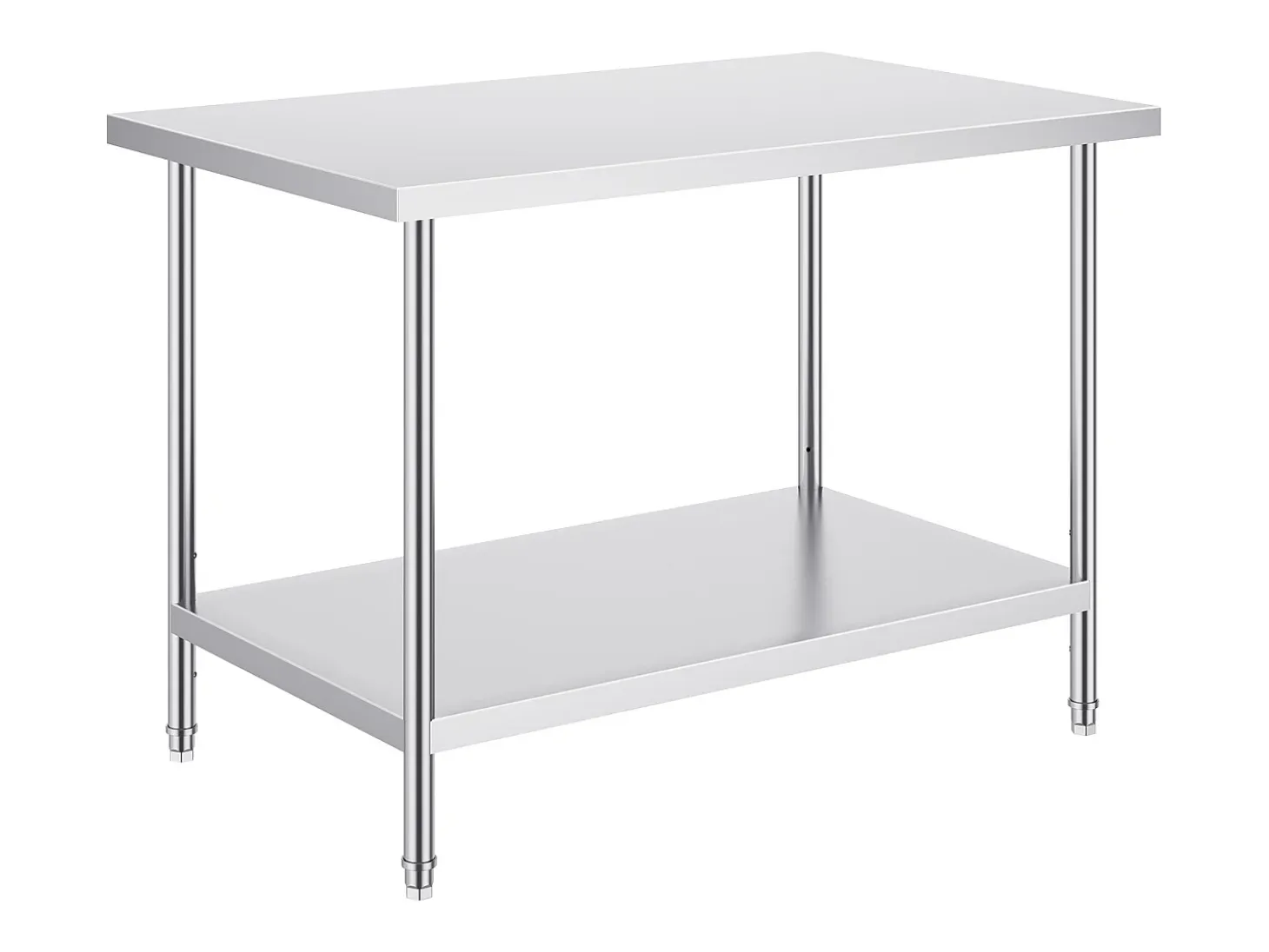 Mesa de Preparación de Acero Inoxidable SucceBuy, 762 x 1219 x 864 mm, Estación de Trabajo Comercial para Alimentos