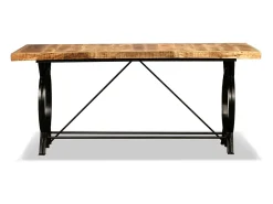 Mesa de salón comedor de madera maciza de mango rugosa 180 cm