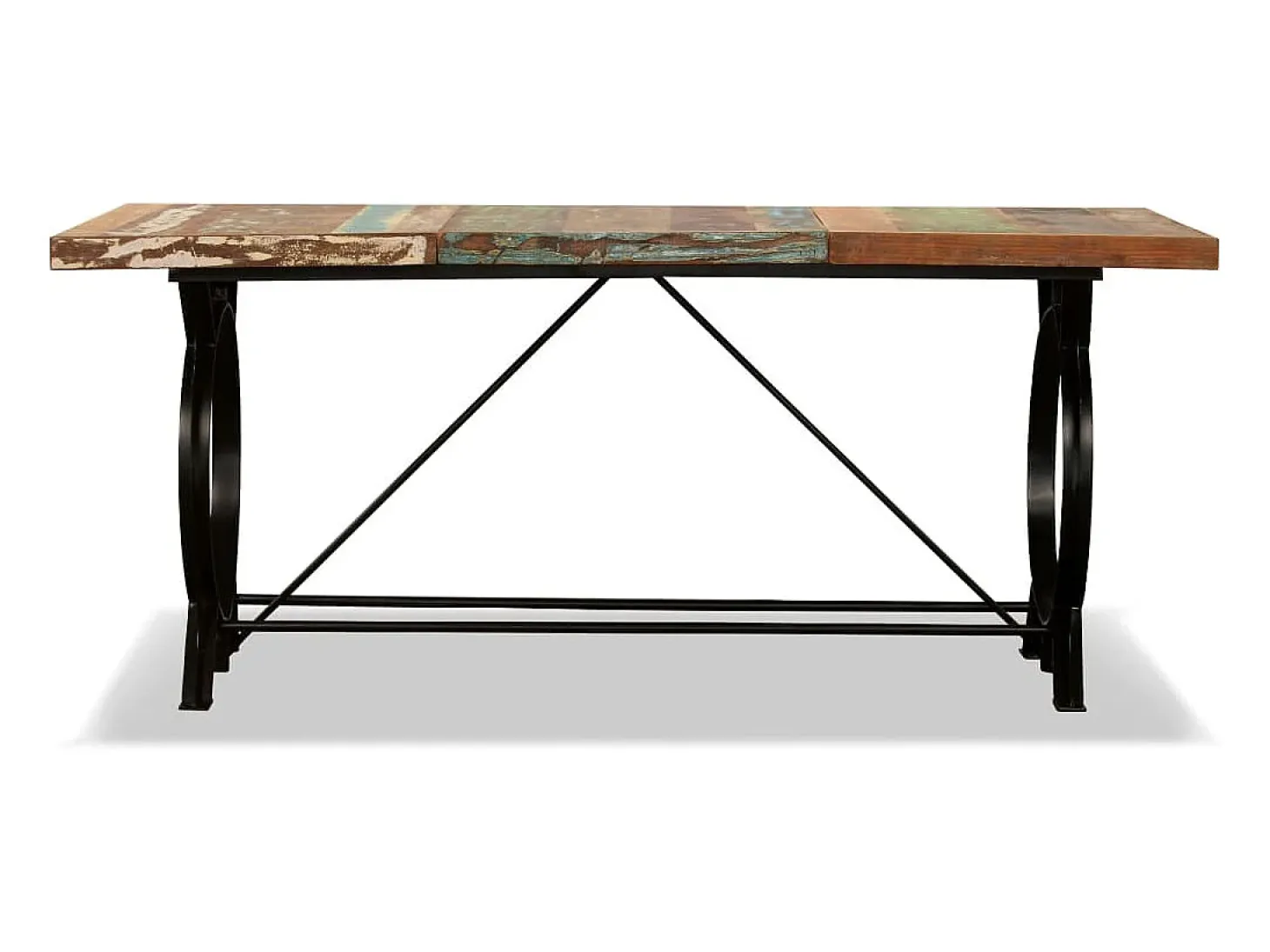 Mesa de salón comedor de madera maciza reciclada 180 cm