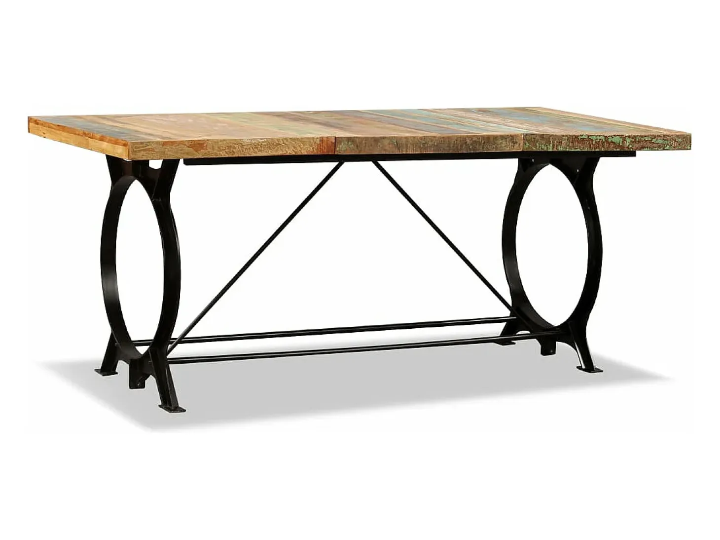 Mesa de salón comedor de madera maciza reciclada 180 cm
