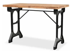 Mesa de salón comedor en madera maciza de abeto 122x65x82 cm
