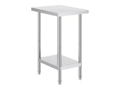 Mesa de Trabajo de Acero Inoxidable SucceBuy, 61 x 45,7 x 86,4 cm, Estación de Trabajo Comercial para Alimentos