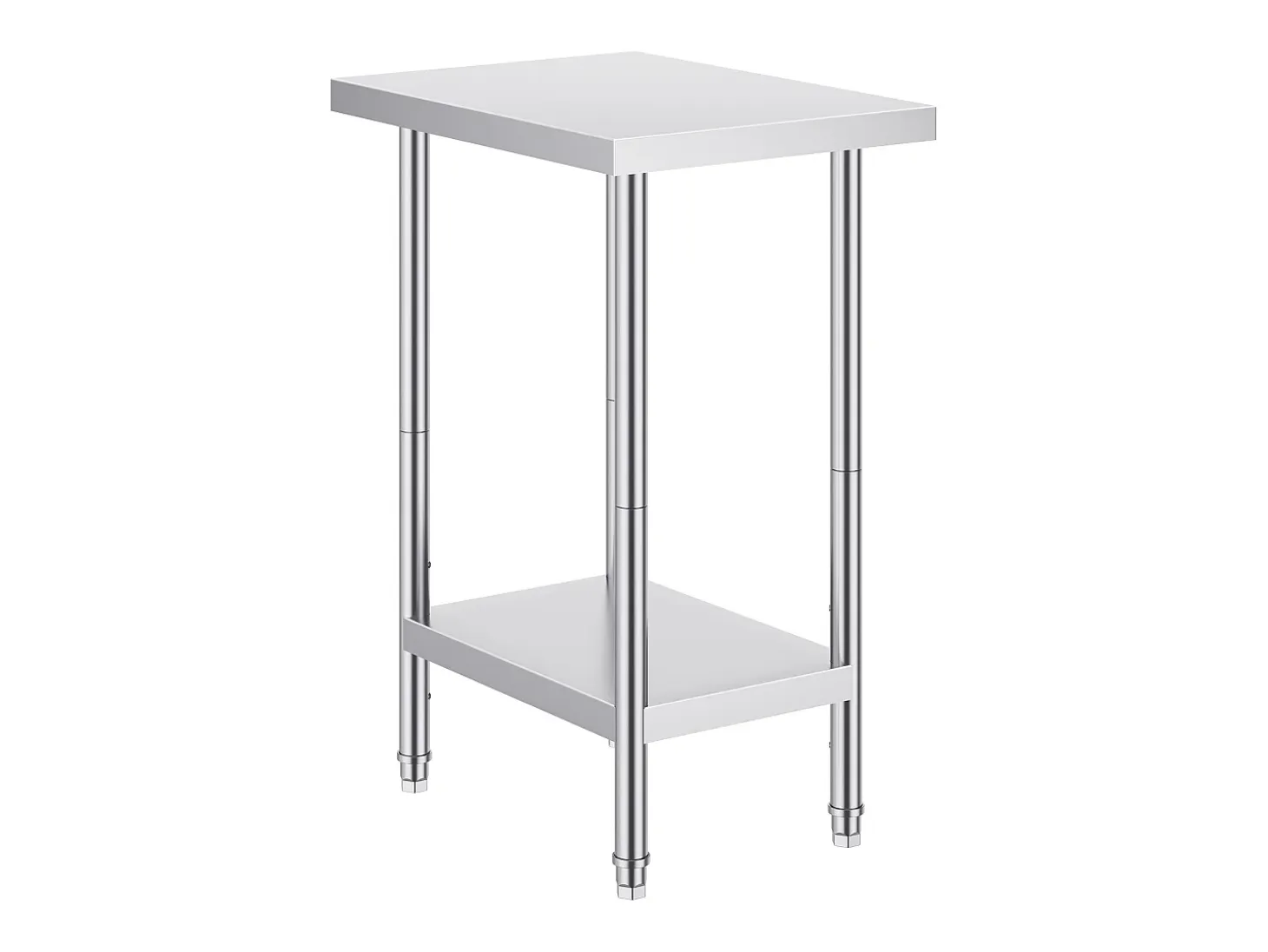 Mesa de Trabajo de Acero Inoxidable SucceBuy, 61 x 45,7 x 86,4 cm, Estación de Trabajo Comercial para Alimentos