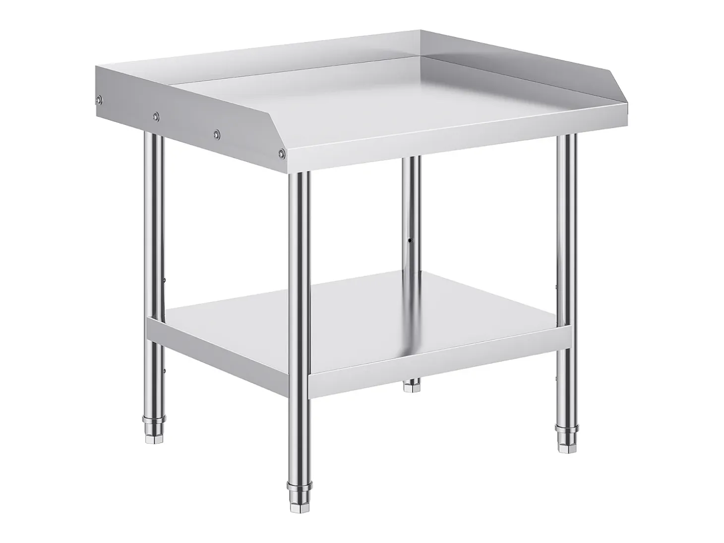 Mesa de Trabajo de Acero Inoxidable SucceBuy, 610 x 711 x 660 mm, Mesa de Preparación de Alimentos Comercial para Restaurante