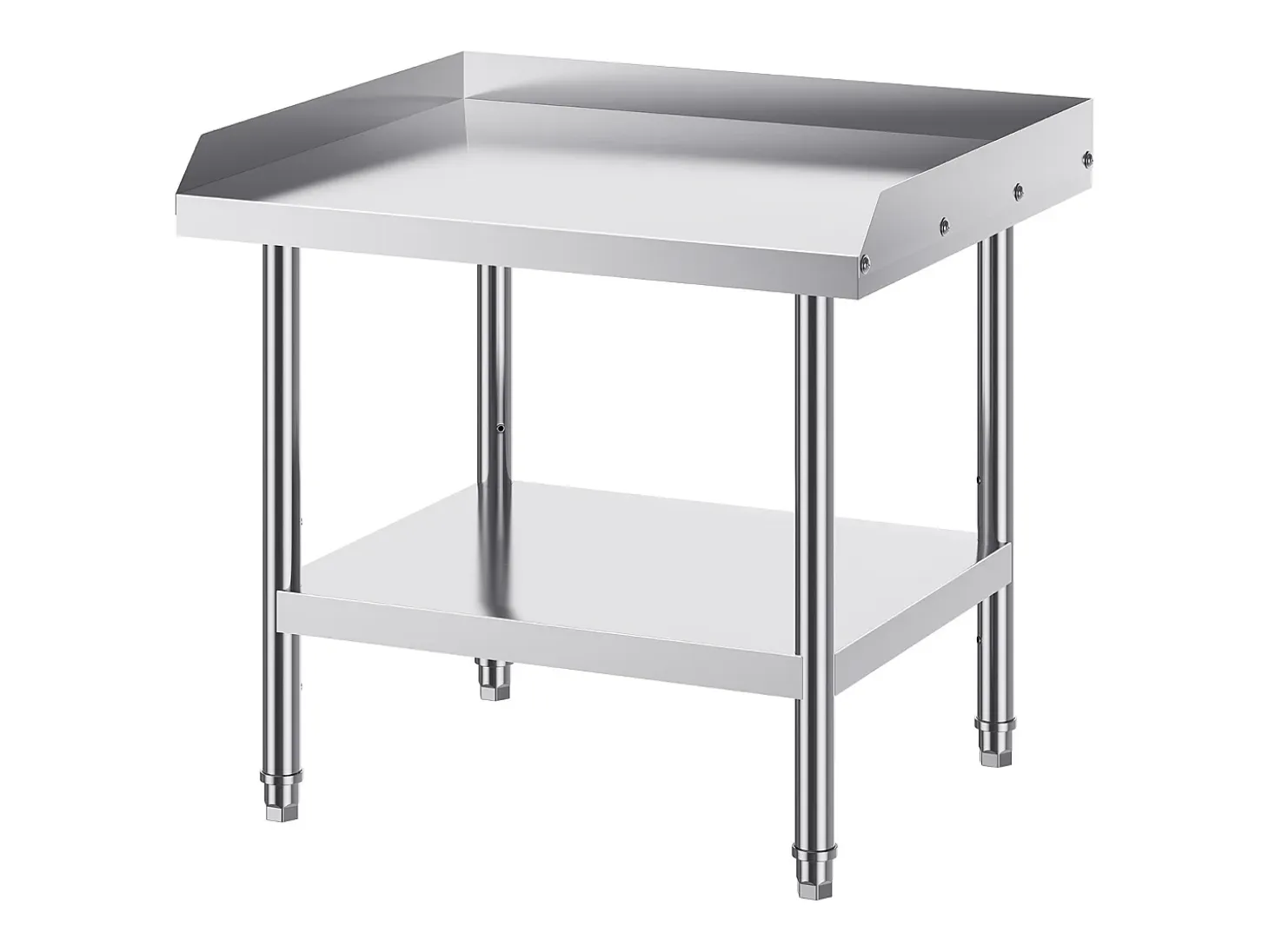 Mesa de Trabajo de Acero Inoxidable SucceBuy, 610 x 711 x 660 mm, Mesa de Preparación de Alimentos Comercial para Restaurante