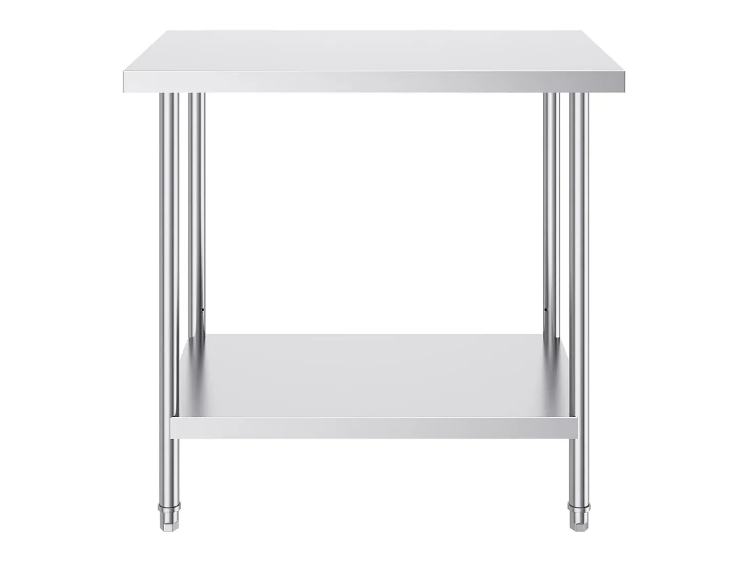 Mesa de Trabajo de Cocina SucceBuy 60.96x91.44x86.36 cm, Mesa de Preparación de Trabajo en Acero Inoxidable