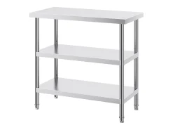 Mesa de Trabajo SucceBuy Mesa de Preparación de Alimentos de Acero Inoxidable de 45.7 x 91.4 cm, Mesa de Trabajo Comercial