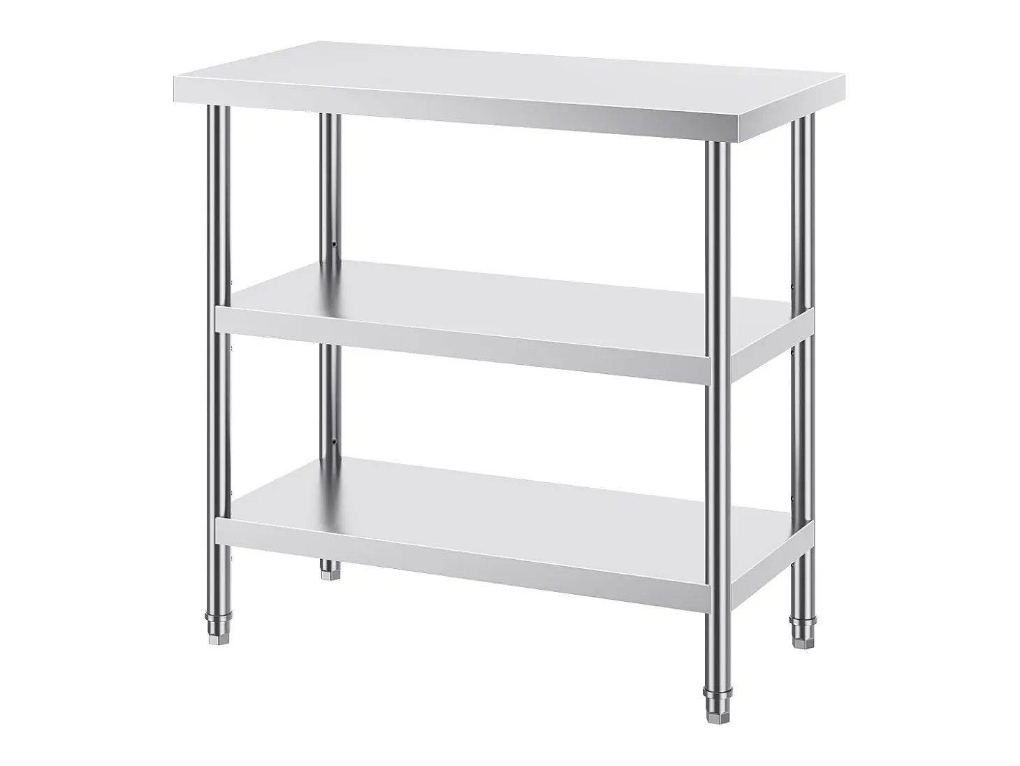 Mesa de Trabajo SucceBuy Mesa de Preparación de Alimentos de Acero Inoxidable de 45.7 x 91.4 cm, Mesa de Trabajo Comercial