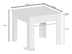Mesa diseño extensible en forma de libro 90-180 x 90 cm comedor Jesi Style