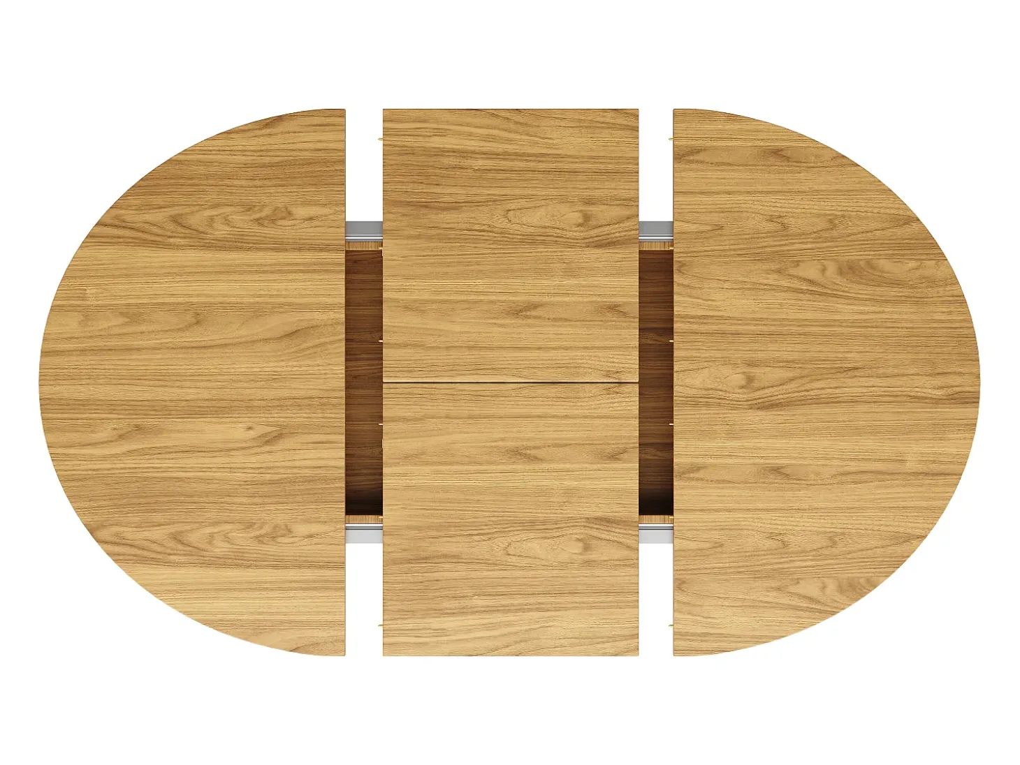 Mesa extensible 118-158 x 118 cm para 6 personas - Natural claro
