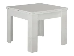 Mesa extensible blanca de diseño moderno 90-180x90cm salón y cocina Jesi Liber