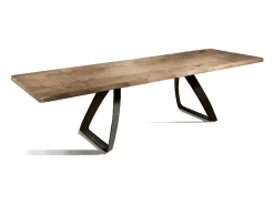 Mesa extensible Bridge (160/240 x 90 cm) chapada en roble negro