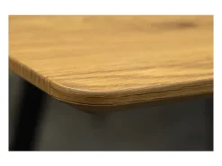 Mesa extensible CALDERO 120–160 cm – Mesa contemporánea con aspecto de roble salvaje y metal