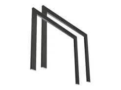 Mesa extensible con patas de acero antracita Bridy-Color Natural-Ancho extensible