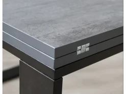 Mesa extensible cuadrada pequeña 90x90/180 cm Tiroz evolución-Color Marrón
