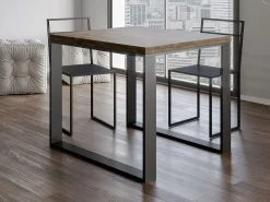 Mesa extensible cuadrada pequeña 90x90/180 cm Tiroz evolución-Color Natural