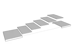 Mesa extensible de 8 a 20 plazas L 180 a 440 cm estructura de metal gris hormigón y antracita Bidy