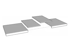 Mesa extensible de 6 a 10 plazas L 120 a 224 cm estructura de metal gris hormigón y antracita Bidy