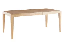 Mesa extensible de contrachapado de fresno y madera de caucho 150-180 cm BOLLY