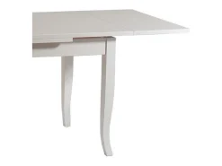 Mesa extensible de madera blanca 120x80 - 200x80 cm - SANTA CROCE